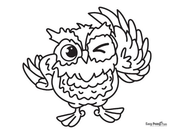 Small Owl Coloring Page