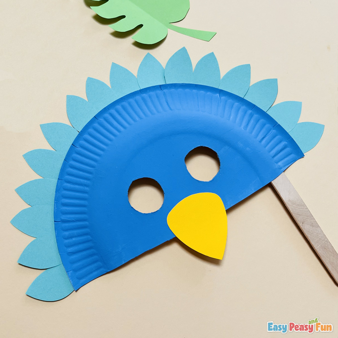 Peacock Paper Plate Mask