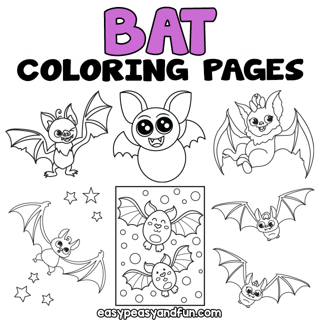 Printable Bat Coloring Sheets