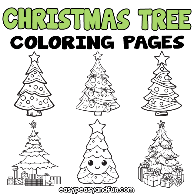 Printable Christmas Tree Coloring Sheets