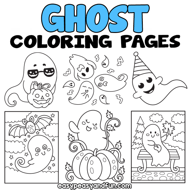 Printable Ghost Coloring Sheets