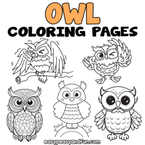 Printable Owl Coloring Sheets