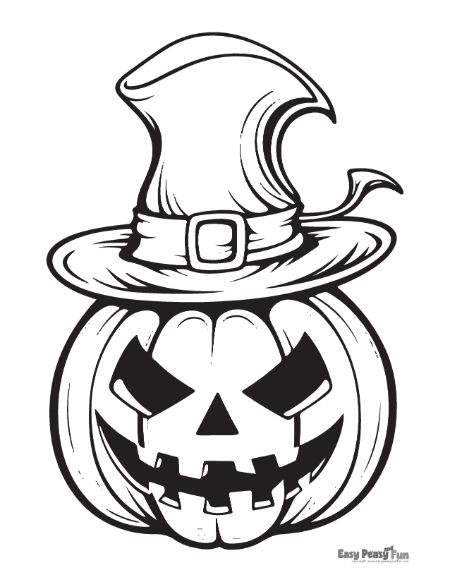 Scary Pumpkin Coloring Page