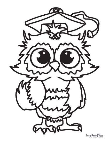 Smart Owl Coloring Page