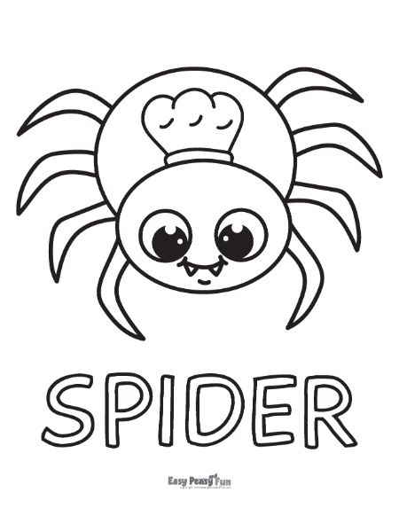 Spider Cook Coloring Page