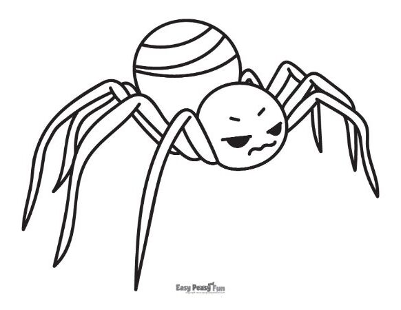 Spooky Spider Coloring Page