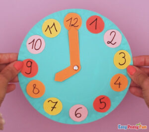 Paper Plate Clock Craft - Easy Peasy and Fun