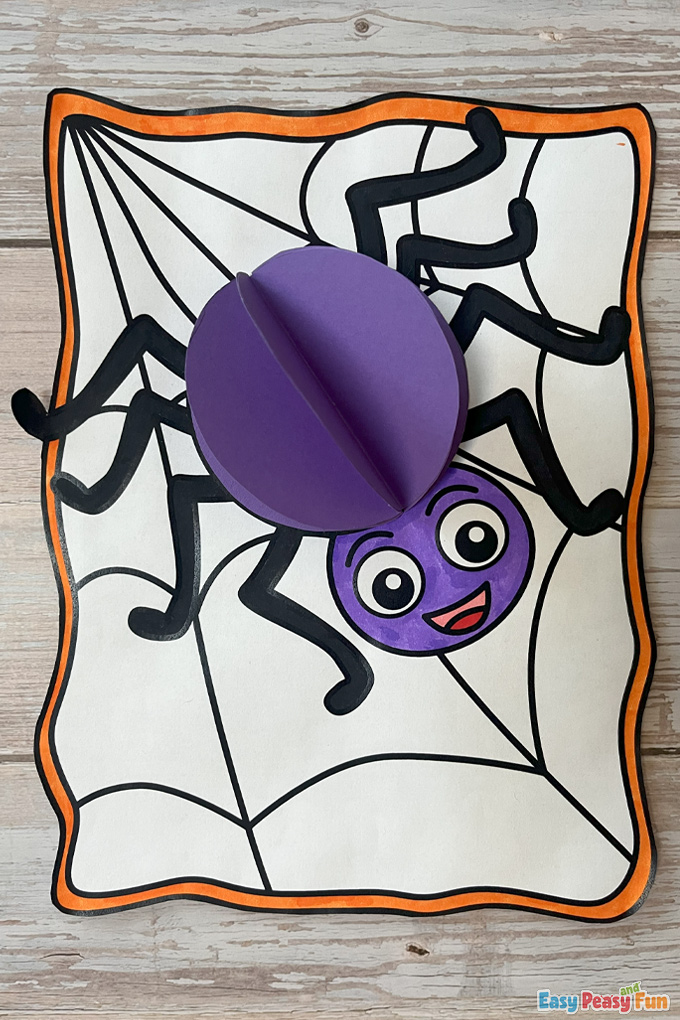 3D Spider Halloween Craft