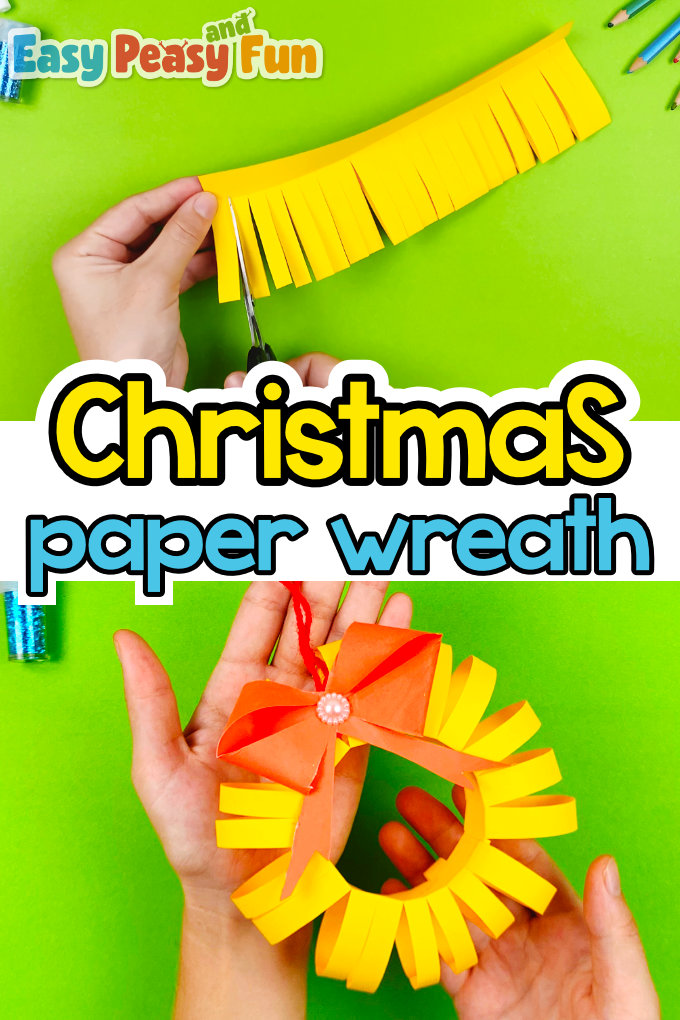 DIY Easy Christmas Paper Wreath Ornament