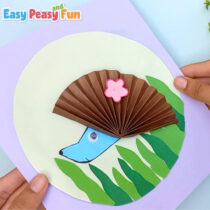 Easy Folded Paper Hedgehog Craft
