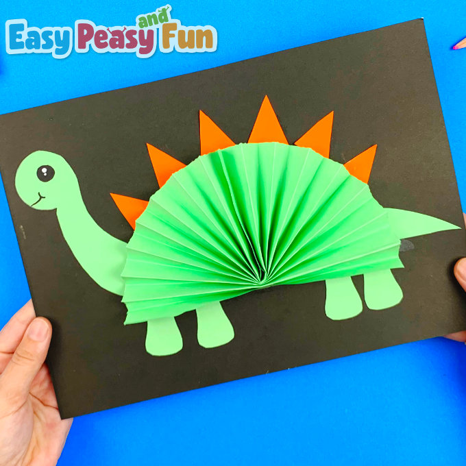Folded Paper Dinosaur Craft