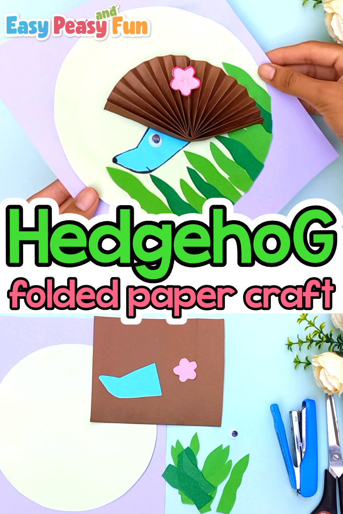 Folded Paper Hedgehog Craft Project