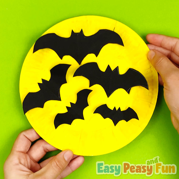 Halloween Bats Paper Plate Craft