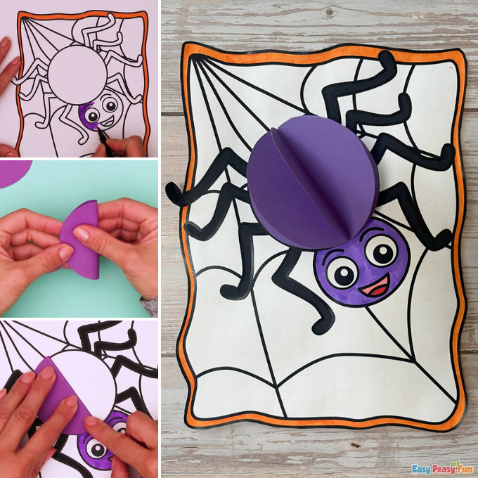 Halloween Spider Craft Template Idea