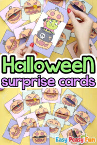 Printable Halloween Surprise Cards Template - Easy Peasy and Fun