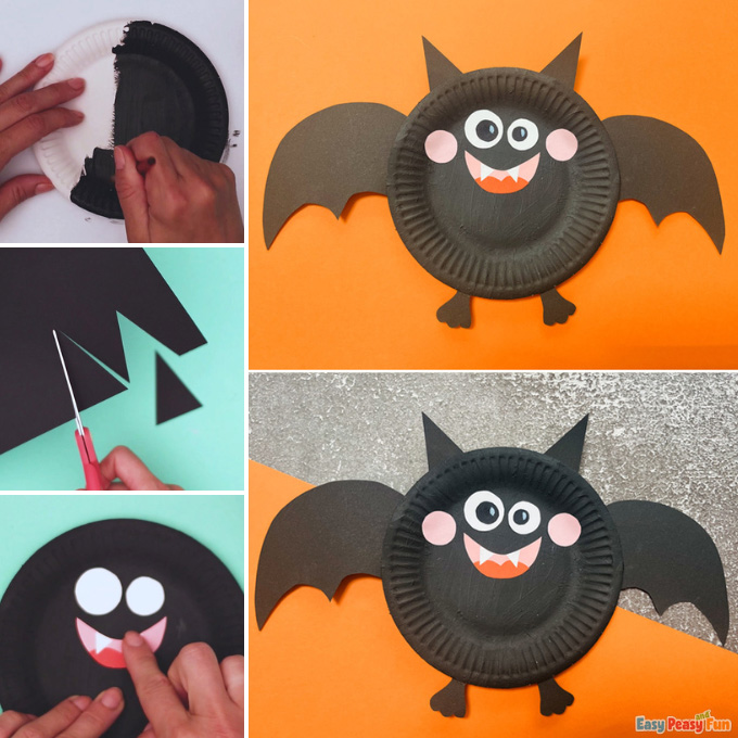 Paper Plate Bat Idea