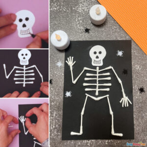 Q-tip Skeleton Craft - Easy Peasy and Fun