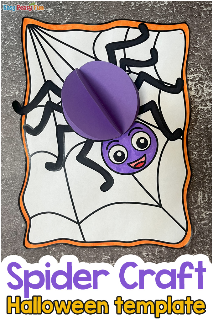 Spider Halloween Craft Template