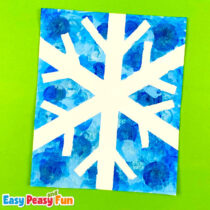 Tape Resist Snowflake Art for Kids