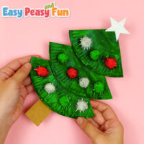 DIY Paper Plate Christmas Tree