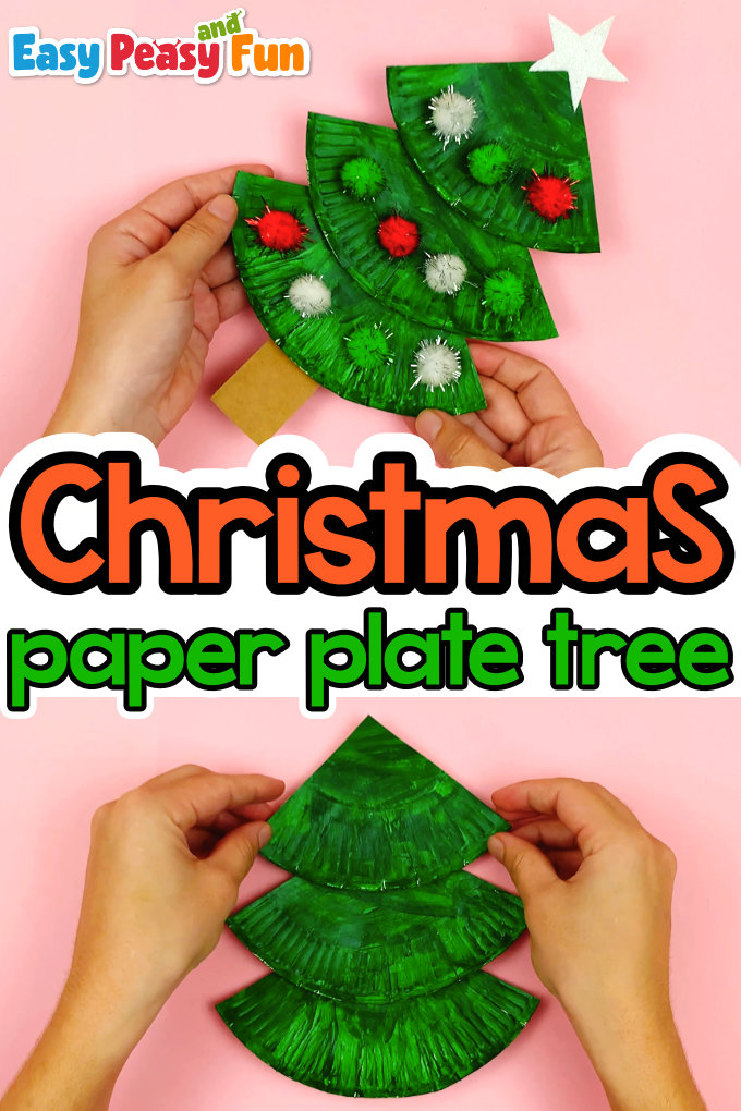paper plate christmas tree craft