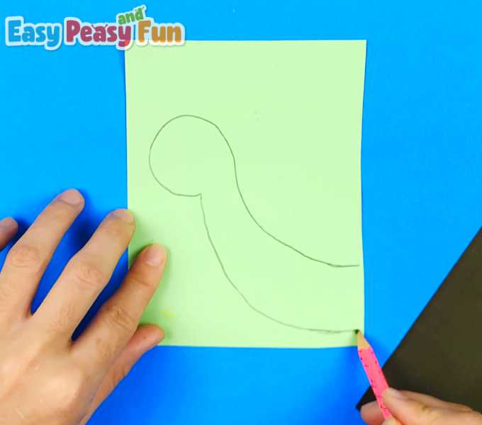 Folded Paper Dinosaur Craft - Easy Peasy and Fun