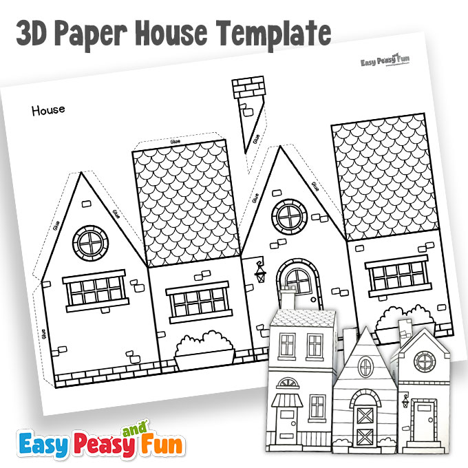 Paper House Doll House Template