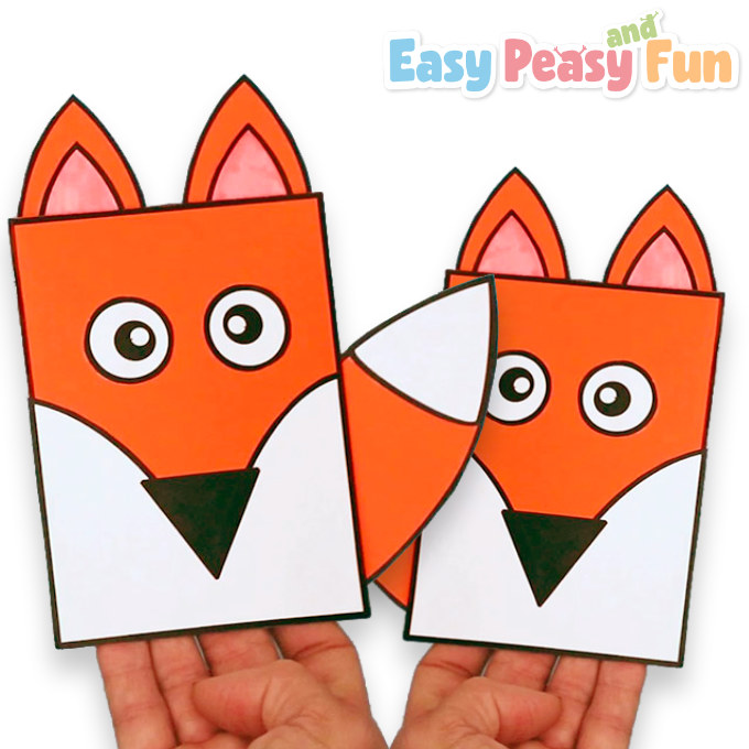 Build a Fox Puppet Template Forest Animals Craft for Kids