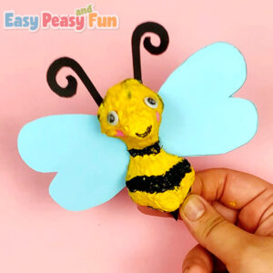 Egg carton bee craft idea