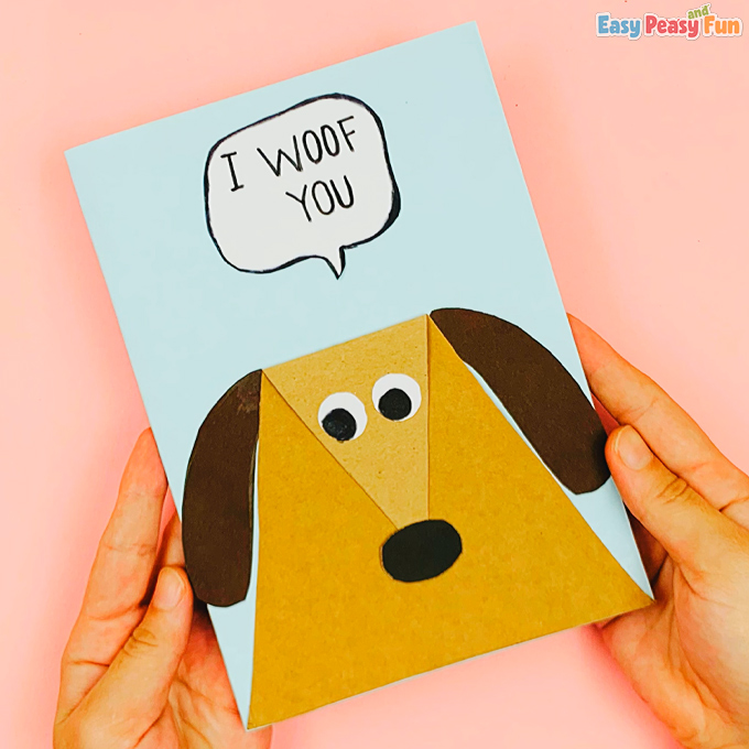 I Woof You DIY Valentines Day Card Craft