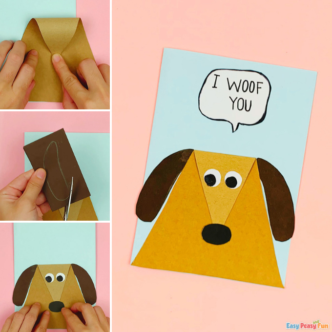 I Woof You DIY Valentines Day Card Idea