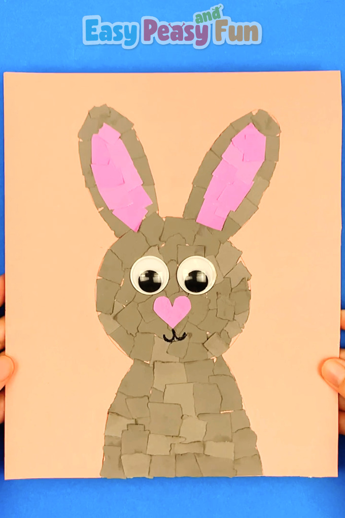 Paper Collage Bunny Craft for Kids