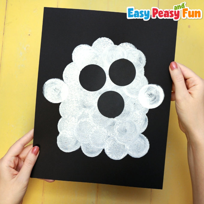 Simple Ghost Art Project for Kids