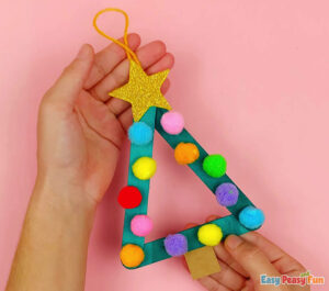 Craft Stick Christmas Tree Ornament