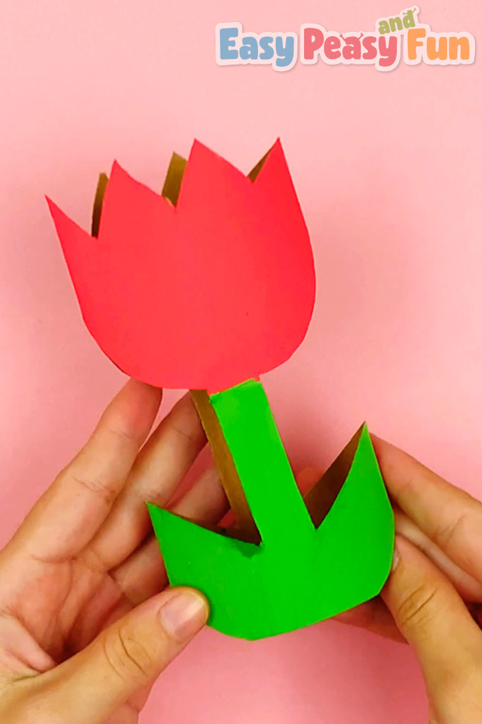 Toilet Paper Roll Flowers Craft for Kids