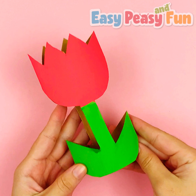 Toilet Paper Roll Flowers Recycled Craft for Kids
