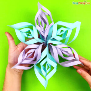 3D Paper Snowflakes Winter Craft