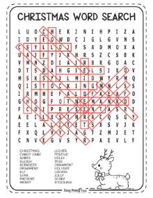 Answer Keys for Medium Word Search Word Puzzles 2