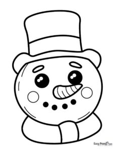 Printable Snowman Coloring Pages - Lots of Free Sheets - Easy Peasy and Fun