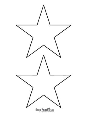 Two Extra Large Blank Star Silhouettes