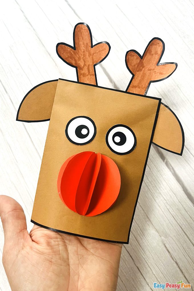 Build a Reindeer Hand Puppet