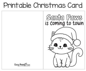Free Printable Christmas Cards to Color - Easy Peasy and Fun