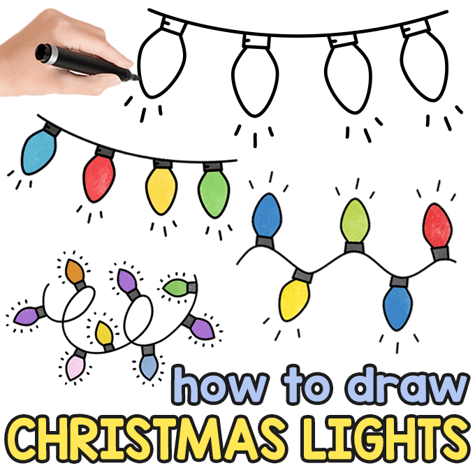 Christmas Lights Directed Drawing Guide