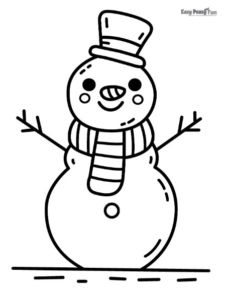 Easy Snowman Image to Color