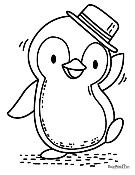 Dancing penguin image to color
