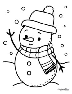 Printable Snowman Coloring Pages - Lots of Free Sheets - Easy Peasy and Fun