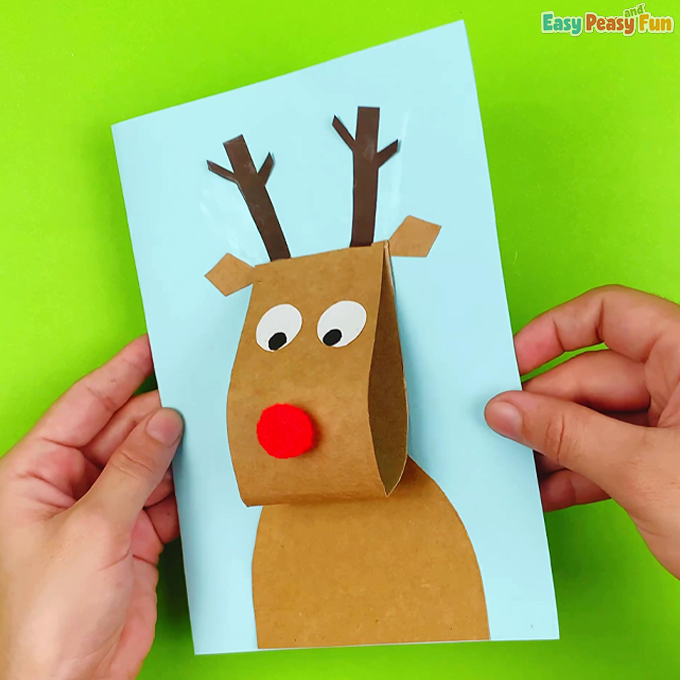 DIY Handmade Reindeer Christmas Card