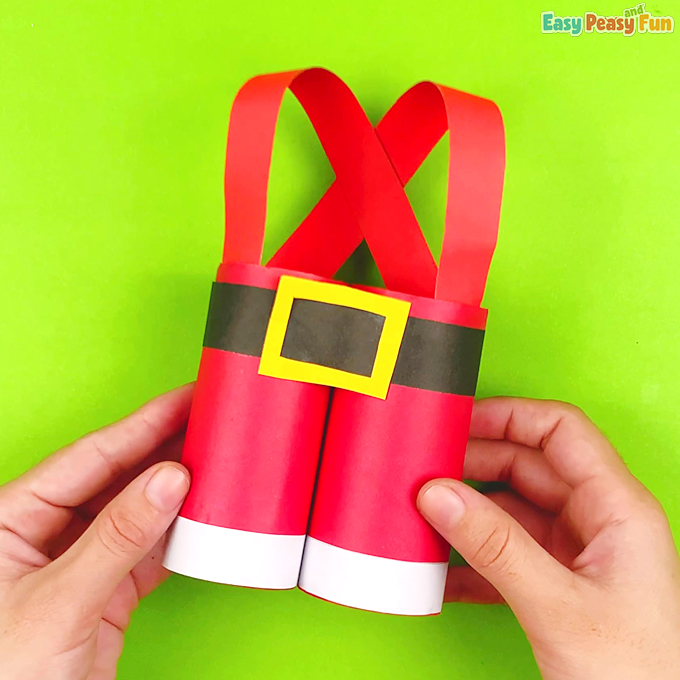 DIY Toilet Paper Roll Santa Pants Craft