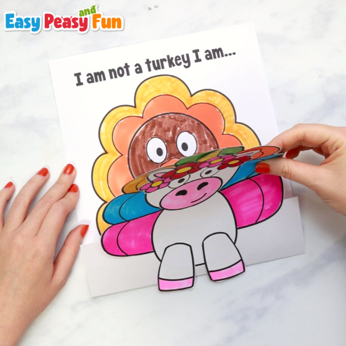 Disguise a Turkey as a Unicorn Paper Craft