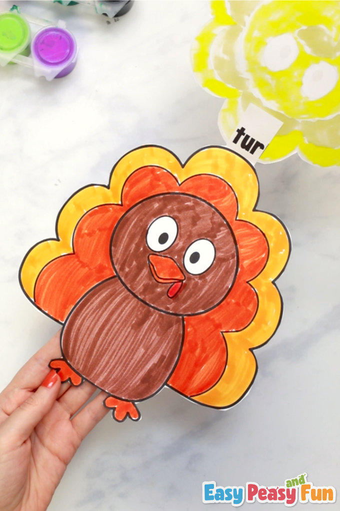 Disguise a Turkey as a Witch Printable Template